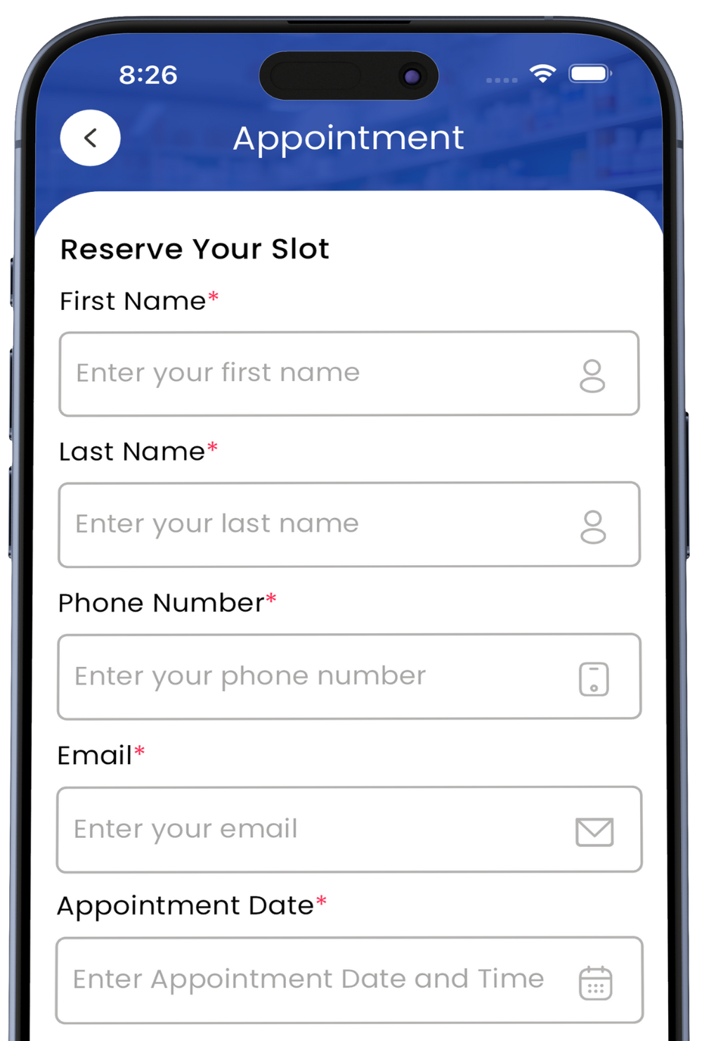 Quick Rx refill screen